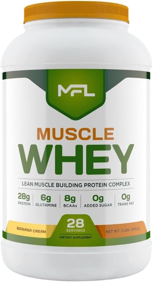 MFL Kas Whey Protein l 28g Protein l 8g BCAAs l Keto Friendly l Low Carbs l 2 lbs (Vanilla Bean)