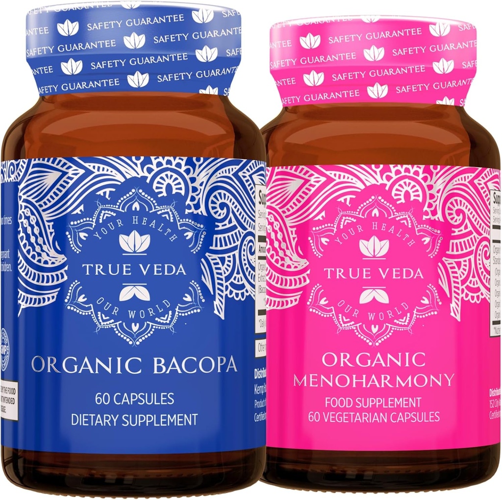 True Veda Clarity Sche USDA Organic | Multi-Award-Winning | Bacopa | MenoHarmony Capsules