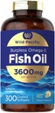 Carlyle Burpless Fish Oil 3600 mg | 300 Softgels | Omega-3 Fatty Acids | Lemon Flavor | Non-GMO, Gluten Free Supplement | Tarafından Wild Pacific Pacific