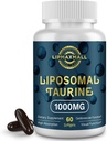 Συμπλήρωμα λιποσωμικής ταυρίνης 1000mg, Αμινοξύ υψηλής απορρόφησης για καρδιά, νεύρο, εγκέφαλο, οπτική (60 Softgels - 1 συσκευασία)