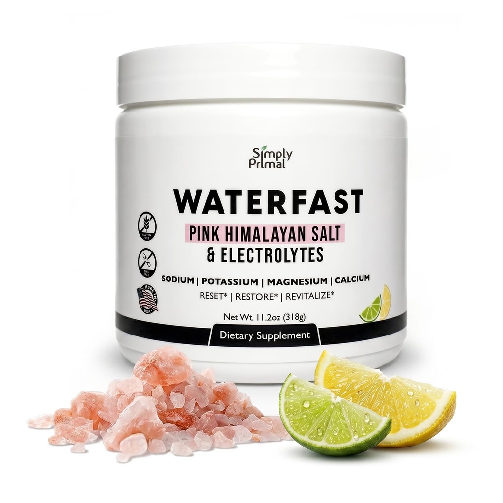 WATERfit ve Hydration için WATERfit Toz - Lemon Lime Flavor | Pink Himalaya Tuz (Sodium), Pyum, Magnezyum, Kalsiyum | Sugar Free, Gluten Free, Soy Free, Gluten Free, Soy Free