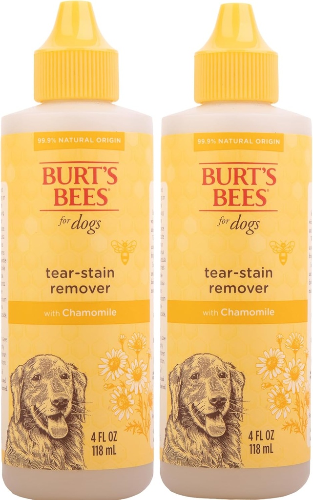Hayvanlar için Arılar, Chamomile ile Köpekler için kaldırıldı - Puppy & Dog Tear Stain Rer - Cruelty Free, Formulaed Without Sulfates and Parabens, PH Balanced for Dogs, 4 Ounces - 2 Pack