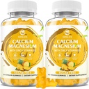 Ασβέστιο Μαγνήσιο Ψευδάργυρος Gummies με βιταμίνη D3, Ζάχαρη Δωρεάν Λίπη ασβεστίου για γυναίκες άνδρες, Μαγνήσιο υψηλής ισχύος για τα οστά & τους μυς & ανοσοποιητικό υγεία, ανανά γεύση - 120 κόμης