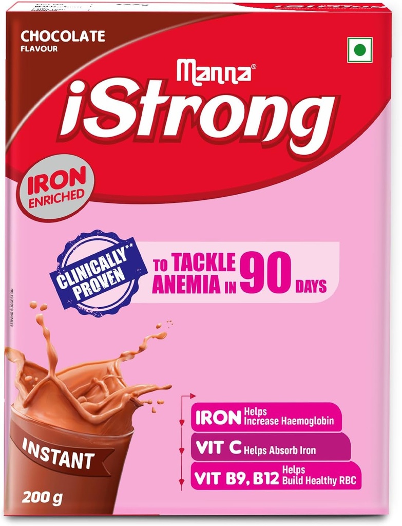 Manna i Güçlü 400g Iron Forrec Womens Health Drink Mix (Chocolate) Iron Supplement Iron Lock Formula VIT C, B9, B12