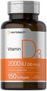 Horbaach Vitamin D3 2000IU Softgels | 150 Kont | 5006 Cholecalciferol | Non-GMO & Gluten Free Supplement Supplement Supplement Supplement