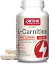 Jarrow Formulas® L-Carnitine 500 mg, Diyetsel Tamam, Hücre Enerji Üretimi Desteği, 50 Veggie Capsules, 50 Day Supply Supply