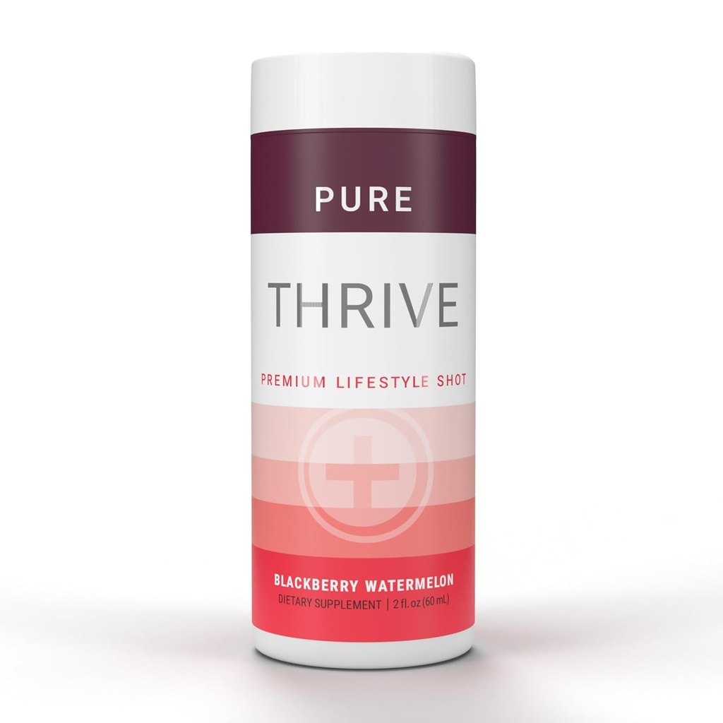 Le-Vel Energy Shot Tarafından THRIVE - Blackberry Watermelon | 2 fl oz | 12 Kont | Temiz, Sugar-Free, Zero-Calorie Energy Alert | Natural Energy Supplement with Bs | Health Caffeine Shot