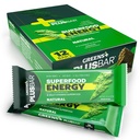 Greens+ Plusbar Energy, Natural, Gluten-Free Snack with Super Greens, Superfoods & Almond Butter, Vegan, Süt-Free, Non-GMO, 10g protein Mealchange, 12 Pack