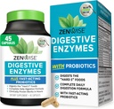 Zenwise Health Digestive Enzymes for Gut Health & Bloating Relief - Multi Enzymes Digestion Supplement with Probiotics, Bromelain & Papaya for Digestive Health Support - Men & Women - 45 Count