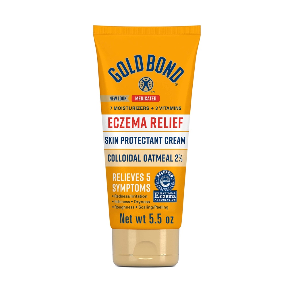 Gold Bond Medicated Eczema Relief Skin Korumacı Krem, 5.5 oz.,% 2 Colloidal Oatmeal
