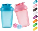 Shakeer μπουκάλι πρωτεΐνη ανακινεί και 16-Ounce/400ML shaker-Bottle με μπάλες Whisk, Non-BPA πλαστικό (μπλε + Pink(2PCS))