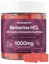 Ceylon Cinnamon & Resveratrol ile 1000 mg Berberine Gummies 1000mg – Blood Sugar-Free Vegan Supplement for Blood Sugar Support, Metabolism, Cravings Wellness – Non-GMO, Gluten-Free