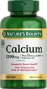 Nature's Bountyuba 1200 mg with 1000 IU Vitamin D3 - Bone Health Softgels, Food and Vitamin D Supplement, Gluten Free, 2 Softgels per Day, 120 ct (kahkaha 1'in paketi)
