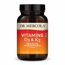 Dr. Mercola Vitamins D3 & K2 Συμπλήρωμα διατροφής, 90 σέρβις (90 κάψουλες), Υποστηρίζει την υγεία της καρδιάς, ανοσοποιητική υποστήριξη, μη GMO, χωρίς σόγια, χωρίς γλουτένη
