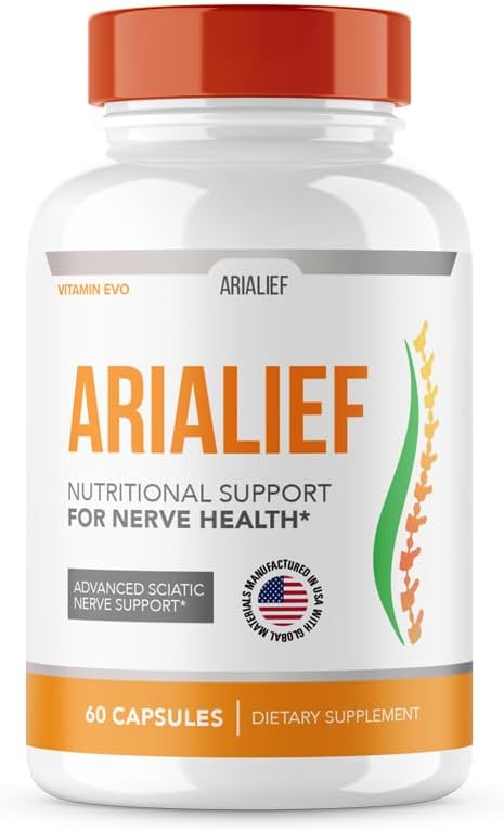 Arialief Sciatica Nerve Support, Arialeaf Advanced Nerve Health, Arialeaf Prime Palm Scia, Aria Leaf Primepalm Aria Lief, Aria Lief Nerve Relief Supplement Sciatic Nerve Soothing (60 Capsules)