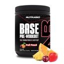 NutraBio Base Pre-Workout Toz 200 mg Caffiene, Sustained Energy, Focus, Endurance, Pump, Sugar Free, Clean Preworkout for Men and Women - Beta Alanine, L-Tyrosine, 30 Hizmet - Meyve