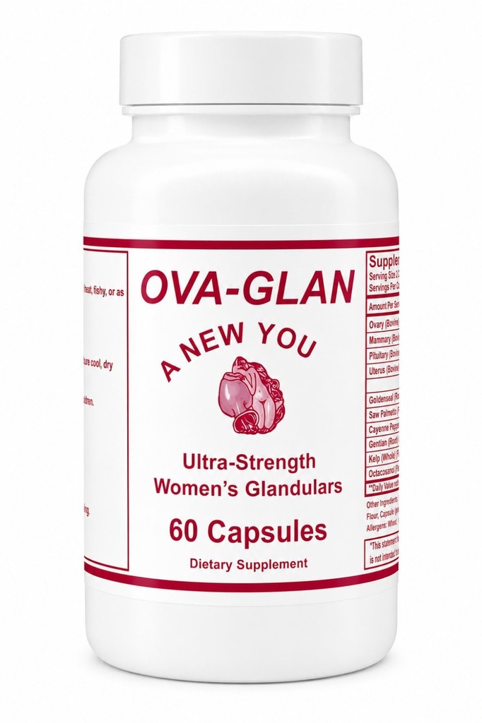 SOR, Inc. OVA-Glan Feminizing Capsules for Crossdressing Men and Trans- Women 60 Count