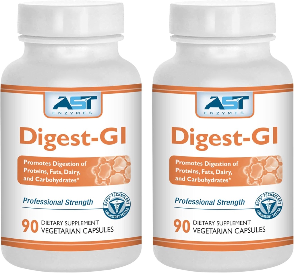 Digest-GI Digestive Enzyme - (90 x 2) Κηπευτικές κάψουλες - Δυσπεψία και Bloating Relief για γυναίκες και άνδρες