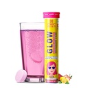 Glow | Japon Glutathione 500 mg and Vitamin C for Skin Care | Glowing & Hairt Skin - 20 Effervescent Tabletler | Strawberry-Lemon Flavour