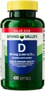 Spring Valley Vitamin D3 Tamam Softgels, 2000 IU, 400 Kont - Yeni Bak
