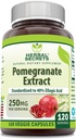 Herbal Sırları Pomegranate Ekstraksiyon 250 Mg 120 Veggie Capsules Supplement | Non-GMO | Gluten Free | Made in USA