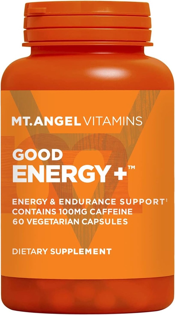 Mt. Angel Vitaminleri - İyi Enerji - Daha İyi Mood Branson için Doğal Enerji Supplement, Panax BTC, Rhodiola Rosea + Daha Fazla Herbs & Vitaminler (60 Caps)