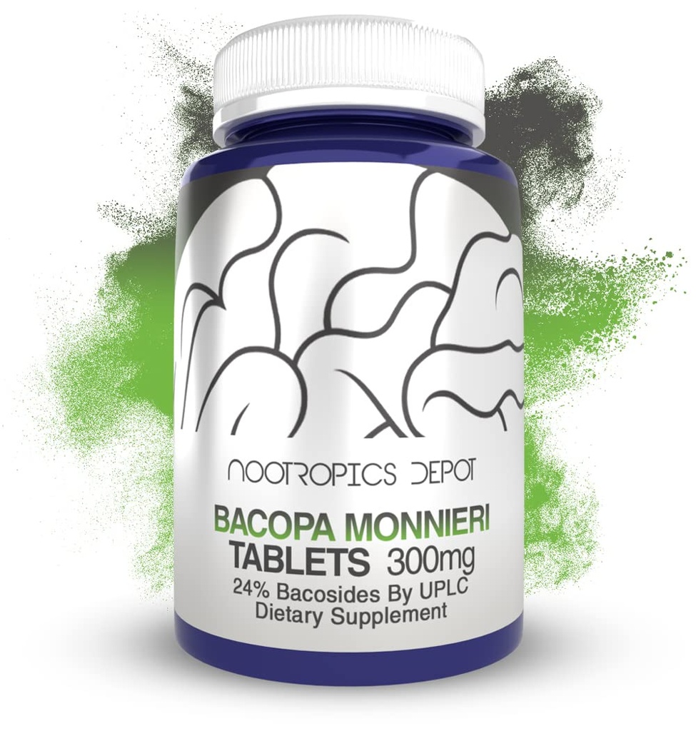 Bacopa monnieri Ekstra Tabletler | 240 Kont | Minimum 24 Bacosides | Bilişsel Fonksiyonlu Destekleyebilir | Stres Yönetimine Yardımcı Olabilir |