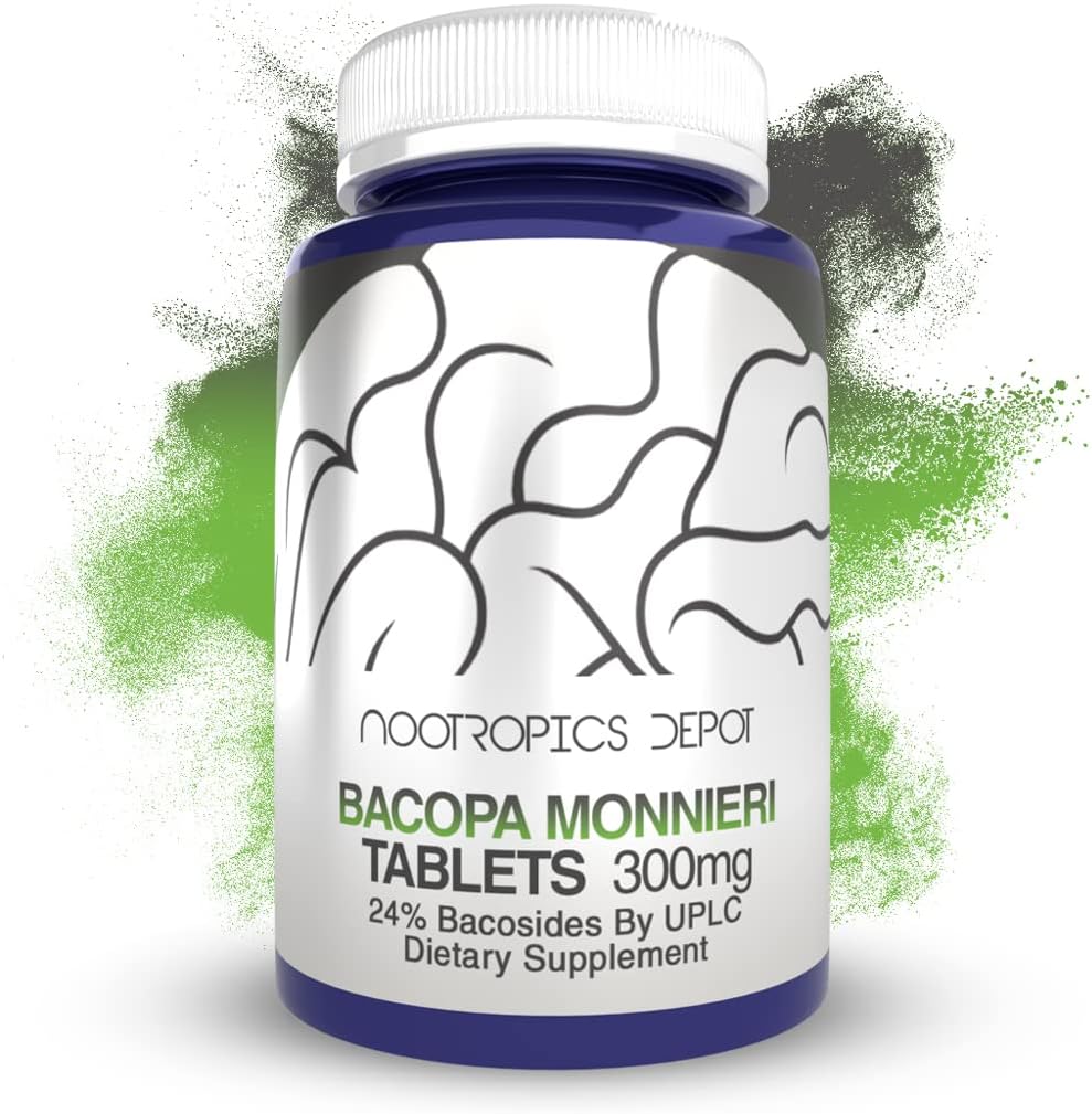 Bacopa monnieri Ekstra Tabletler | 240 Kont | Minimum 24 Bacosides | Bilişsel Fonksiyonlu Destekleyebilir | Stres Yönetimine Yardımcı Olabilir |