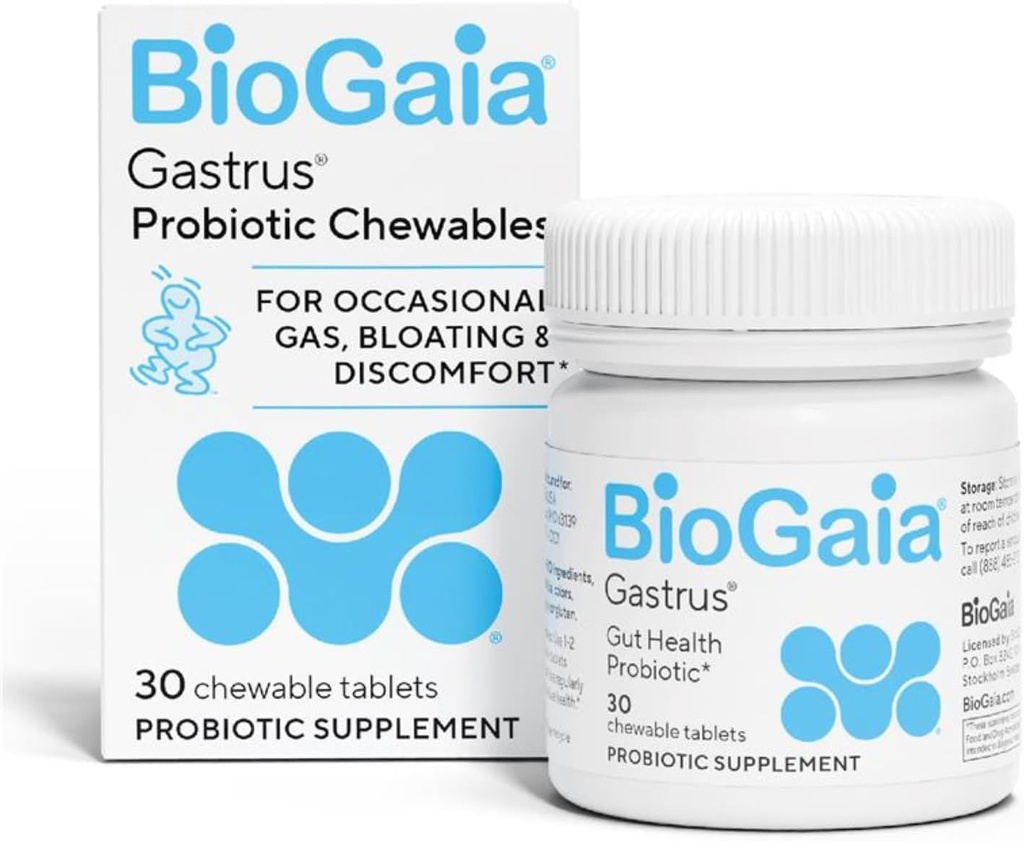 BioGaia Gastrus Gut Health Probiyotik | Eases Abdominal Discomfort, Gas & Bloating | Düzenlilik ve sağlıklı bir Gut | Contributes to a Balanced Microbiome | Backed by 30 Years of Research