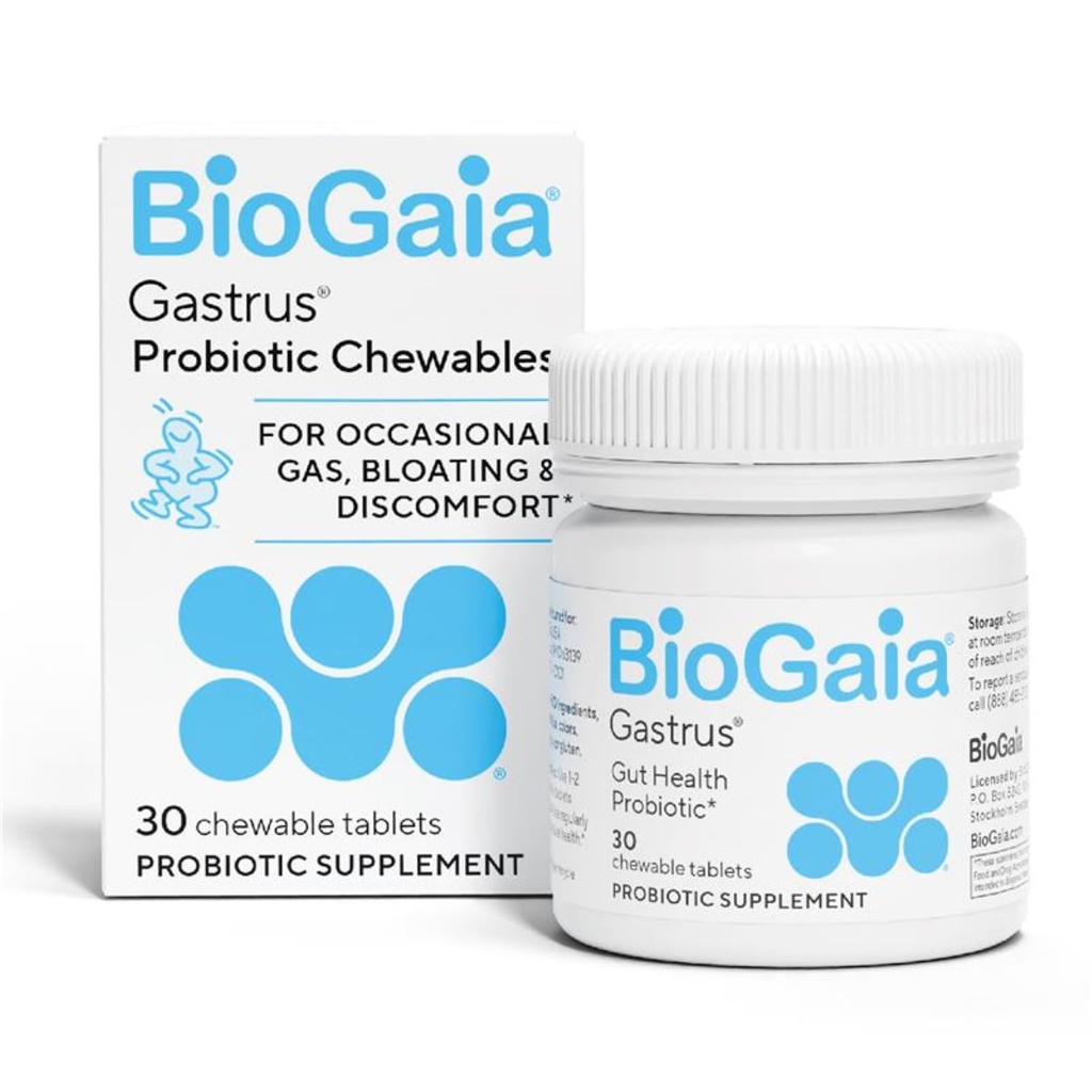 BioGaia Gastrus Gut Health Probiyotik | Eases Abdominal Discomfort, Gas & Bloating | Düzenlilik ve sağlıklı bir Gut | Contributes to a Balanced Microbiome | Backed by 30 Years of Research