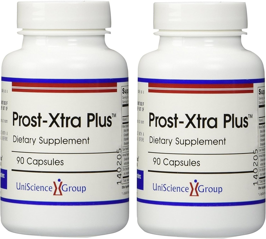 Prost-Xtra Plus (2 κιτ φιάλης) με σπυρί χόρτο, 300mg φυτοστερόλες, πριονισμένο Palmetto, ψευδάργυρο, βιταμίνη Ε 90 κάψουλες