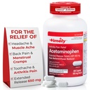 TIME-Cap Labs 400 Caplets Extended Release Acetaminophen 650mg - Pain Reliever & Fever Reducer for Adults, Helps with Headaches, Backaches, Muscle Pain, Toothaches, Arthritis & Menstrual Cramps