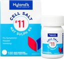 Hyland'ın No. 11 Hücre Salt Nat Sulph 6X Tabletleri, Cold ve Flu Medicine, Nausea Relief, Quick Discrypt Tabletleri, 100 Kont
