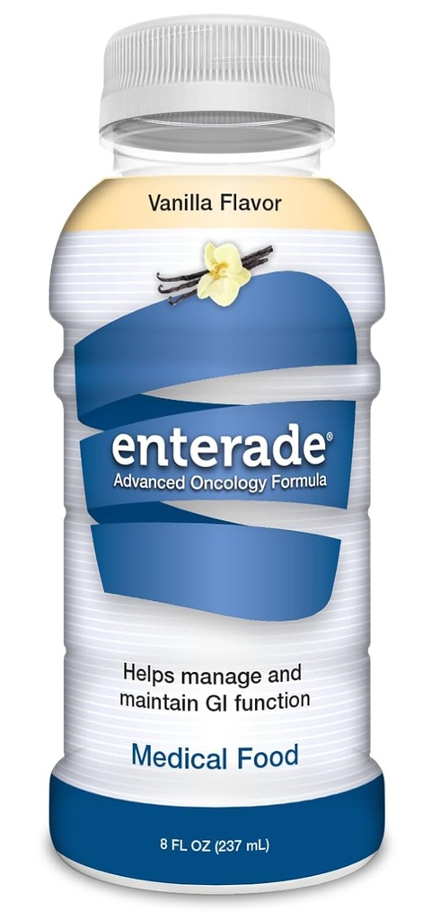 Enterade Advanced Oncology 12 μπουκάλια Βανίλια, ειδικά σχεδιασμένα για να μειώσει τη θεραπεία GI παρενέργειες, υποστηρικτική φροντίδα ποτά 8oz