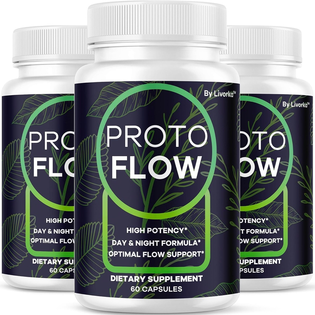 LIVORKA (3 Pack) Proto Flow - Proto Flow Support, ProtoFlow, ProtoFlow Reviews, ProtoFlow Formula, Proto Flow Ανδρικές κάψουλες, Proto Flow Supplement for Men, Proto Flow Hills, 180 Κάψουλες για 3 Μήνες