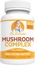 Best Organic Mushroom Complex - Immune Assist Support - Lion's Mane, Cordyceps and Reishi - συμπλήρωμα προσαρμογών - Ευεξία, ανακούφιση στρες, μνήμη & γνωστική υποστήριξη, Δρ Danielle - 120 Veggie Caps