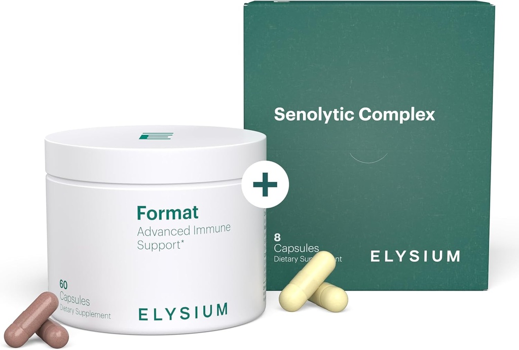 ELYSIUM Biçim Immune Support Supplement - Vitamin C Supplement, Immunity Support, Immune Defense, Intermittent Senolytic Complex Immune Support for Yetişkinler, Complete Immunity Supplement - 60ct