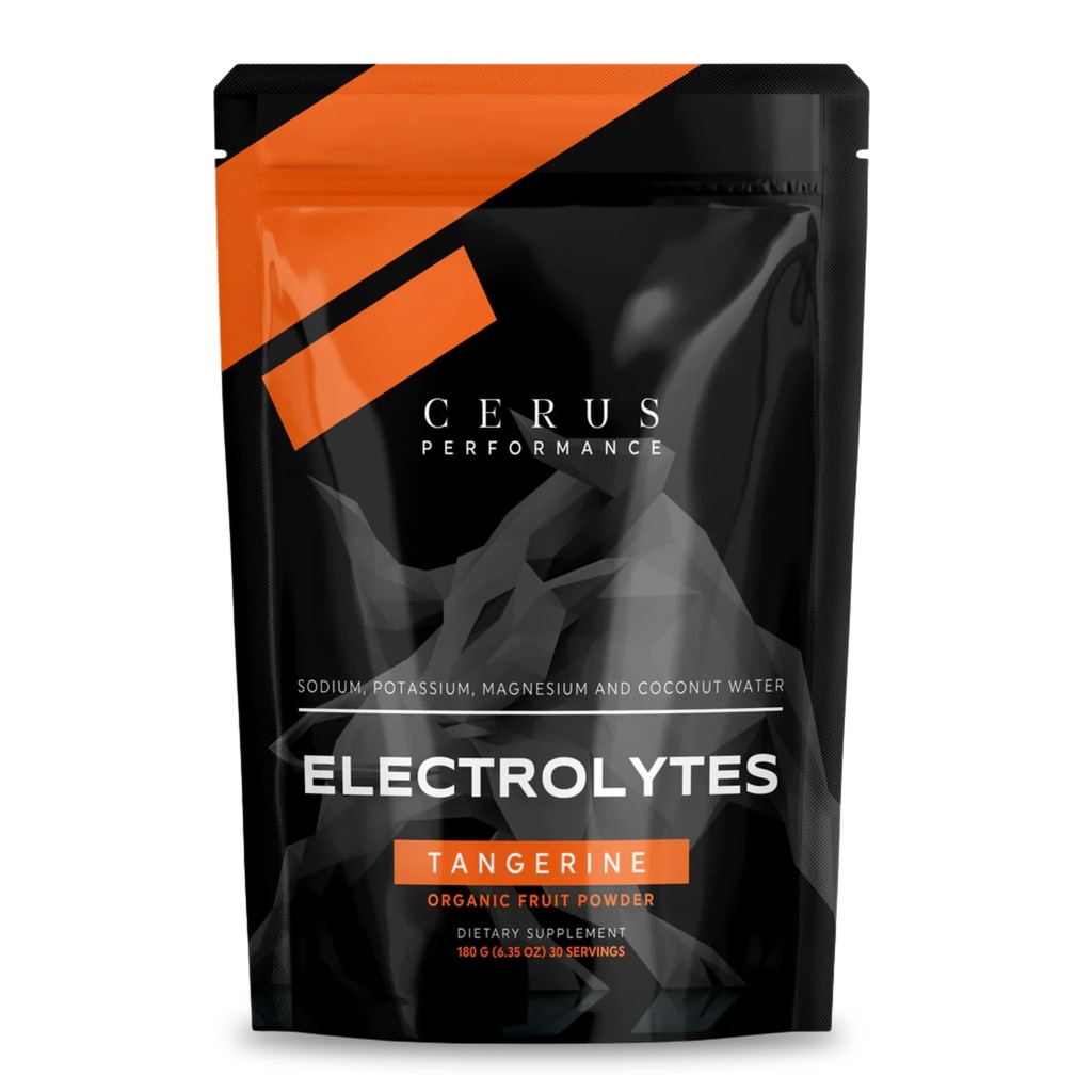 Cerus Performance Electrolyte Powder – Tangerine Flavor, 30 Σερβιέτες, Zero Sugar, Coconut Water Powder & Real Fruit, Αντοχή & Ανάκτηση