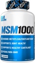 Evlution Beslenme MSM1000-1000 MG Metilsulfonylmethane Supplement - Ortak Sağlık Desteği - Kartilage Supplement - Vegan + Non-GMO MSM Capsules - 60 Hizmetler
