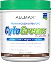 ALLMAX CYTOGREENS, Chocolate - 1.5 lbs - Performans, Kurtarma ve Enerji - Spirulina, Chlorella, Spinach, Barley Grass & Green Tea - 60 Hizmetler