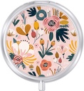 Pill Case, Cute Travel Pill Box for Purse, Moisture Proof Small Medicine Holder, Portable Pocket Medicine Organizer Dispenser to Hold Vitamins, Cod Liver Oil, Supplements, Pink Flower