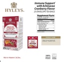 Τσάι ανοσίας HYLEYS με Echinacea Cranberry Flavor - 25 Τσάντες Τσάι (1 Pack) - Υποστηρίξτε το ανοσοποιητικό σας σύστημα
