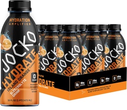 Jocko Fuel Hydrate Electrolyte Drinks - Sports Drink Hydration Ενισχυτής, Thirst Quencher - Scientifically Formated Electrolyte Blend Island Orange Flavor 16 Oz (12 Pack)