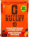 Caffeine Bullet Energy Chews - Chocolate Orange. 40 * 85 mg - Faster Kick Than Pills, Gels ve Gum. Sport Science for Run, Bisiklet, Oyun ve Pre Workout Endurance Boost.