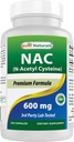 Best Naturals NAC - N Acetyl Cysteine 600 mg 250 Κάψουλες - n Acetyl cysteine - Ισχυρό αντιοξειδωτικό