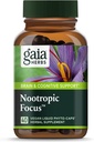 Gaia Herbs Nootropic Focus - Beyin ve Bilişsel Destek Supplement Sağlıklı Yüzde Vermeye Yardımcı Olmak * - Saffron, Lemon Balm & Spearmint - 40 Sıvı-Kapsules (20Day Supply)