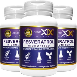 Genex Formulas 99% Μικρονωμένη Trans-Reεσβερατρόλη με BioPerine για απορρόφηση 1000mg 
