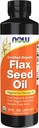 NOW Foods Supplements, Certified Organic Flax Seed Oil Liquid, Cold-Pressed and Unrefined, 12-Ounce