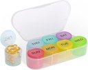 NatureTouch Weekly Pill Organizer, BPA Free Medicine Organizer Rainbow 7 Day Pill Box, Daily Portable Pill Container for Pills/Vitamin/Fish Oil/Supplements [τελευταία έκδοση]