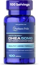 Puritan's Pride Youth Guard™ DHEA for Women and Men 50mg, Dietary Supplement for Healthy Aging, 3 Month Supply, 100 Tablets
